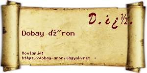 Dobay Áron névjegykártya