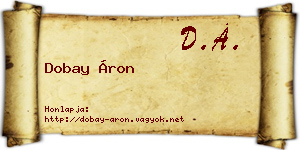 Dobay Áron névjegykártya